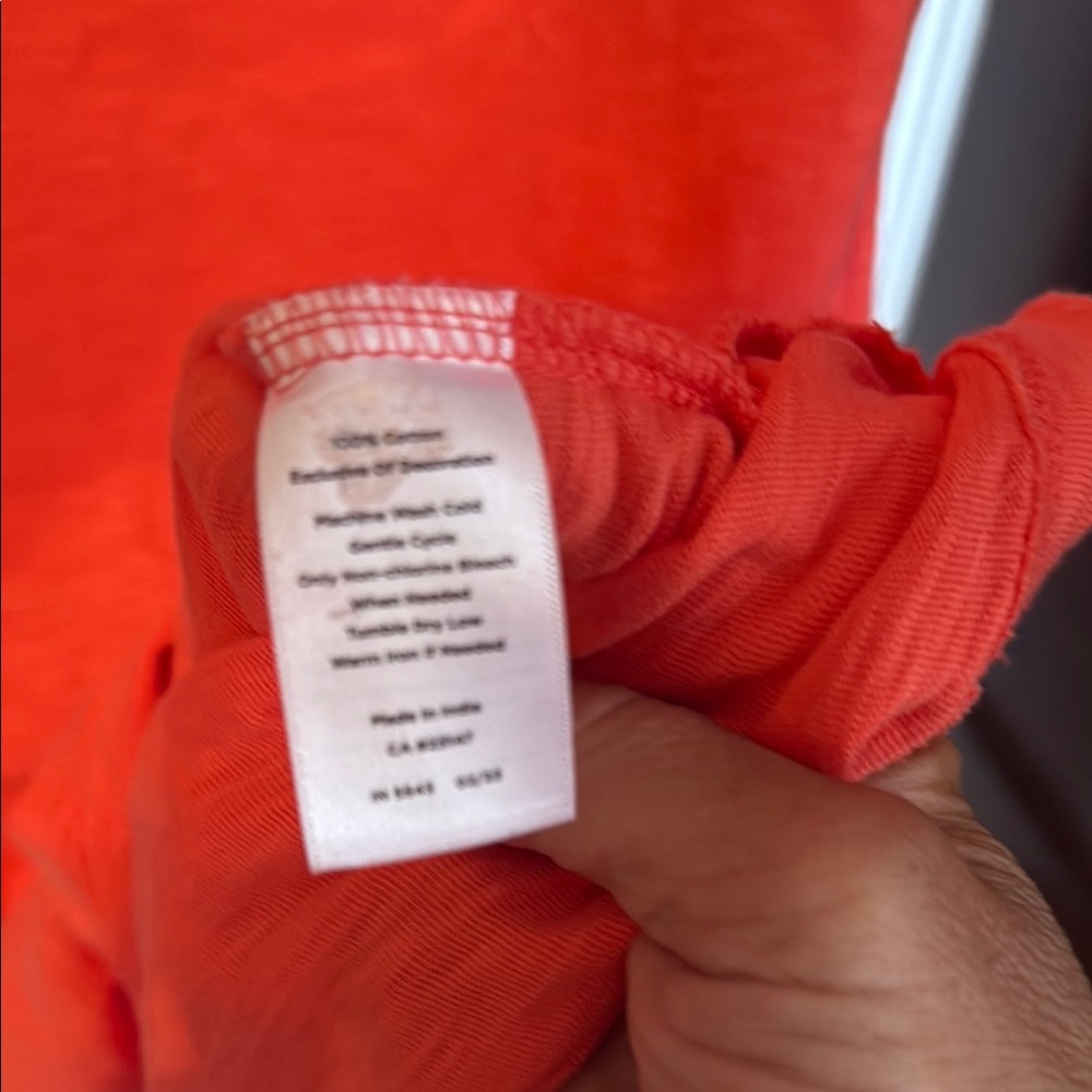 Talbots Orange‎ Red Embellished tie sleeve Shift- worn a few times. Great shape - Picture 6 of 7